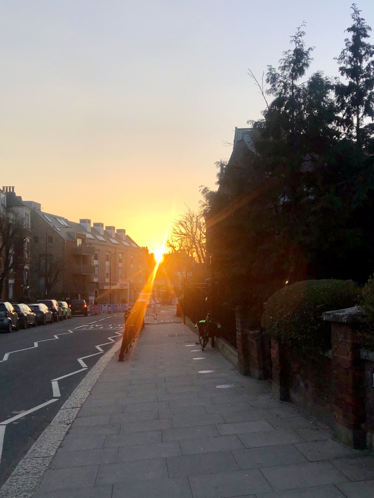 sunset london